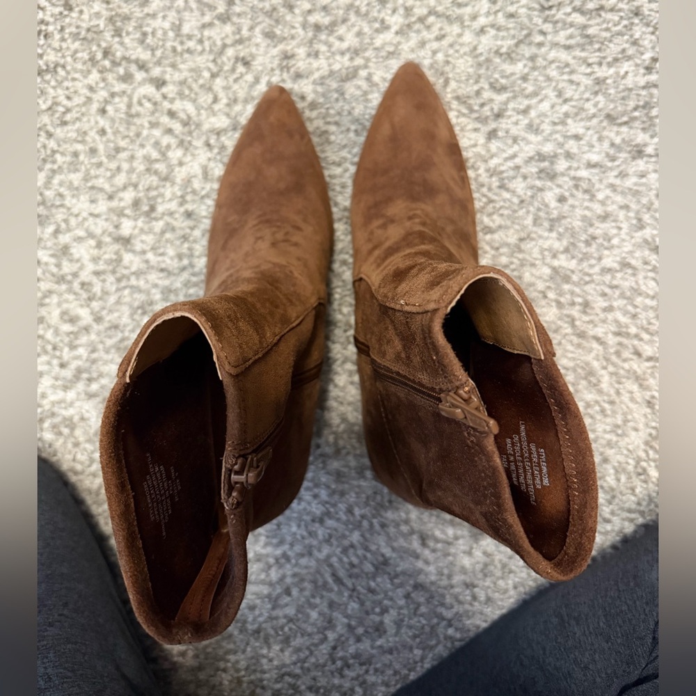 Madewell Justine ankle boot - suede dark coffee size 9 - Picture 4 of 10